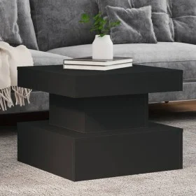 Coffee table with LED lights black 50x50x40 cm by , Coffee table - Ref: Foro24-839841, Price: 64,87 €, Discount: %