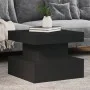 Coffee table with LED lights black 50x50x40 cm by , Coffee table - Ref: Foro24-839841, Price: 64,87 €, Discount: %