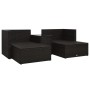 Set muebles de jardín 5 piezas y cojines ratán sintético marrón de vidaXL, Conjuntos de jardín - Ref: Foro24-47812, Precio: 2...