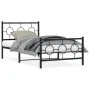 Estructura de cama con cabecero y estribo metal negro 100x190cm de , Camas y somieres - Ref: Foro24-376238, Precio: 83,65 €, ...