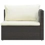 Set muebles de jardín 5 piezas y cojines ratán sintético marrón de vidaXL, Conjuntos de jardín - Ref: Foro24-47812, Precio: 3...