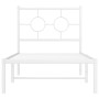 Metallbettgestell mit weißem Kopfteil 75x190 cm von , Betten und Lattenroste - Ref: Foro24-376265, Preis: 67,75 €, Rabatt: %