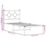 Estructura de cama de metal con cabecero blanco 75x190 cm de , Camas y somieres - Ref: Foro24-376265, Precio: 66,72 €, Descue...