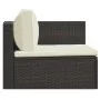 Set muebles de jardín 5 piezas y cojines ratán sintético marrón de vidaXL, Conjuntos de jardín - Ref: Foro24-47812, Precio: 3...