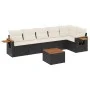 7-teiliges Garten-Essset und schwarze Kissen aus synthetischem Rattan von , Gartensets - Ref: Foro24-3259235, Preis: 421,75 €...