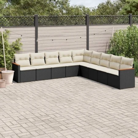 8-piece garden sofa set and black synthetic rattan cushions by , Garden sets - Ref: Foro24-3258458, Price: 512,25 €, Discount: %