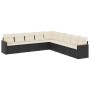 8-piece garden sofa set and black synthetic rattan cushions by , Garden sets - Ref: Foro24-3258458, Price: 520,06 €, Discount: %