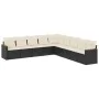 8-piece garden sofa set and black synthetic rattan cushions by , Garden sets - Ref: Foro24-3258458, Price: 512,25 €, Discount: %