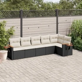 6-piece garden sofa set and black synthetic rattan cushions by , Garden sets - Ref: Foro24-3259228, Price: 381,33 €, Discount: %