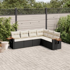 6-piece garden sofa set and black synthetic rattan cushions by , Garden sets - Ref: Foro24-3259242, Price: 387,93 €, Discount: %