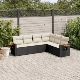 6-piece garden sofa set and black synthetic rattan cushions by , Garden sets - Ref: Foro24-3259242, Price: 381,33 €, Discount: %