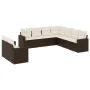 9-piece garden sofa set and brown synthetic rattan cushions by , Modular outdoor sofas - Ref: Foro24-3251490, Price: 634,50 €...