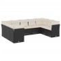 8-piece garden sofa set and black synthetic rattan cushions by , Garden sets - Ref: Foro24-3249965, Price: 548,32 €, Discount: %