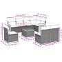 8-piece garden sofa set and black synthetic rattan cushions by , Garden sets - Ref: Foro24-3260130, Price: 533,33 €, Discount: %