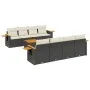 8-teiliges Gartensofa-Set und schwarze synthetische Rattankissen von , Gartensets - Ref: Foro24-3259060, Preis: 551,02 €, Rab...