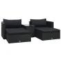 5-teiliges Gartenmöbel-Set und schwarze synthetische Rattankissen von vidaXL, Gartensets - Ref: Foro24-47813, Preis: 396,23 €...