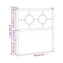Cabecero de metal negro 75 cm de , Cabeceros y pies de cama - Ref: Foro24-376252, Precio: 30,72 €, Descuento: %