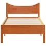 Estructura de cama madera maciza pino marrón cera 100x200 cm de , Camas y somieres - Ref: Foro24-844736, Precio: 98,02 €, Des...