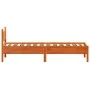 Estructura de cama madera maciza pino marrón cera 100x200 cm de , Camas y somieres - Ref: Foro24-844736, Precio: 98,02 €, Des...