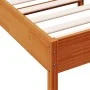 Estructura de cama madera maciza pino marrón cera 100x200 cm de , Camas y somieres - Ref: Foro24-844736, Precio: 98,02 €, Des...