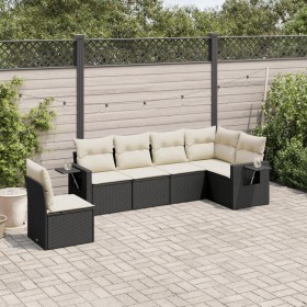 Set de sofás de jardín 6 piezas y cojines ratán sintético negro de , Conjuntos de jardín - Ref: Foro24-3252563, Precio: 383,7...