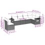 6-piece garden sofa set and black synthetic rattan cushions by , Garden sets - Ref: Foro24-3252563, Price: 383,78 €, Discount: %