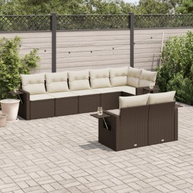 8-piece garden sofa set and brown synthetic rattan cushions by , Garden sets - Ref: Foro24-3252760, Price: 580,39 €, Discount: %