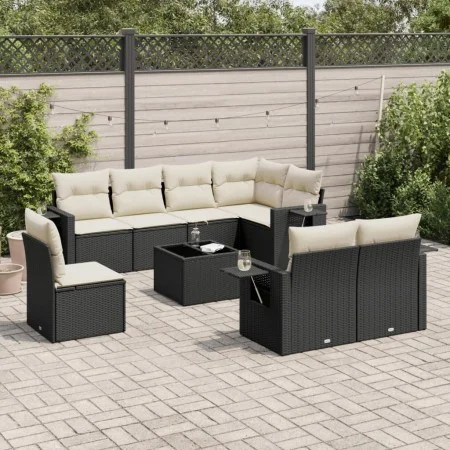 8-piece garden sofa set and black synthetic rattan cushions by , Garden sets - Ref: Foro24-3252783, Price: 581,80 €, Discount: %