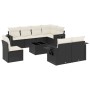 8-teiliges Gartensofa-Set und schwarze synthetische Rattankissen von , Gartensets - Ref: Foro24-3252783, Preis: 590,76 €, Rab...