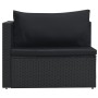 5-teiliges Gartenmöbel-Set und schwarze synthetische Rattankissen von vidaXL, Gartensets - Ref: Foro24-47813, Preis: 427,47 €...