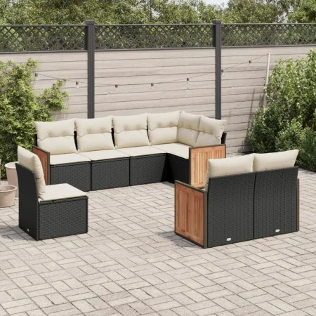 8-piece garden sofa set and black synthetic rattan cushions by , Garden sets - Ref: Foro24-3260243, Price: 539,51 €, Discount: %