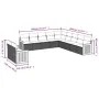 11-teiliges Gartensofa-Set und schwarze synthetische Rattankissen von , Gartensets - Ref: Foro24-3260208, Preis: 683,12 €, Ra...