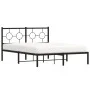 Bettgestell mit schwarzem Metallkopfteil 140x200 cm von , Betten und Lattenroste - Ref: Foro24-376227, Preis: 131,39 €, Rabat...