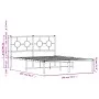 Bettgestell mit schwarzem Metallkopfteil 140x200 cm von , Betten und Lattenroste - Ref: Foro24-376227, Preis: 131,39 €, Rabat...
