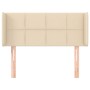 Cabecero de tela color crema 83x16x78/88 cm