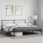 Bed frame with black metal headboard 200x200 cm by , Beds and slatted bases - Ref: Foro24-376233, Price: 119,66 €, Discount: %
