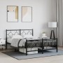 Estructura de cama cabecero y estribo metal negro 140x190 cm de , Camas y somieres - Ref: Foro24-376244, Precio: 123,14 €, De...