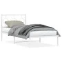 Bettgestell aus Metall mit weißem Kopfteil 90x190 cm von , Betten und Lattenroste - Ref: Foro24-376267, Preis: 70,49 €, Rabat...