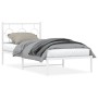 Bettgestell aus Metall mit weißem Kopfteil 90x190 cm von , Betten und Lattenroste - Ref: Foro24-376267, Preis: 71,60 €, Rabat...