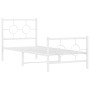 Metallbettgestell mit Kopf- und Fußteil weiß 80x200 cm von , Betten und Lattenroste - Ref: Foro24-376284, Preis: 70,54 €, Rab...