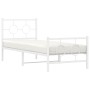 Metallbettgestell mit Kopf- und Fußteil weiß 80x200 cm von , Betten und Lattenroste - Ref: Foro24-376284, Preis: 70,54 €, Rab...