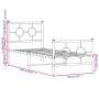 Metallbettgestell mit Kopf- und Fußteil weiß 80x200 cm von , Betten und Lattenroste - Ref: Foro24-376284, Preis: 70,54 €, Rab...