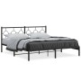 Bed frame with black metal headboard 183x213 cm by , Beds and slatted bases - Ref: Foro24-376231, Price: 110,88 €, Discount: %