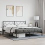 Bed frame with black metal headboard 183x213 cm by , Beds and slatted bases - Ref: Foro24-376231, Price: 110,88 €, Discount: %