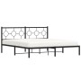 Bed frame with black metal headboard 183x213 cm by , Beds and slatted bases - Ref: Foro24-376231, Price: 110,88 €, Discount: %