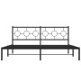 Bed frame with black metal headboard 183x213 cm by , Beds and slatted bases - Ref: Foro24-376231, Price: 110,88 €, Discount: %