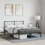 Bed frame with black metal headboard 135x190 cm by , Beds and slatted bases - Ref: Foro24-376225, Price: 97,61 €, Discount: %