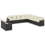 11-teiliges Gartensofa-Set und schwarze synthetische Rattankissen von , Gartensets - Ref: Foro24-3258528, Preis: 643,32 €, Ra...