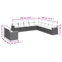 11-piece garden sofa set and black synthetic rattan cushions by , Garden sets - Ref: Foro24-3258528, Price: 661,53 €, Discoun...