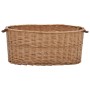 Cesta para leña con asas de transporte sauce natural 78x54x34cm de vidaXL, Bolsas y soportes de leña - Ref: Foro24-286983, Pr...
